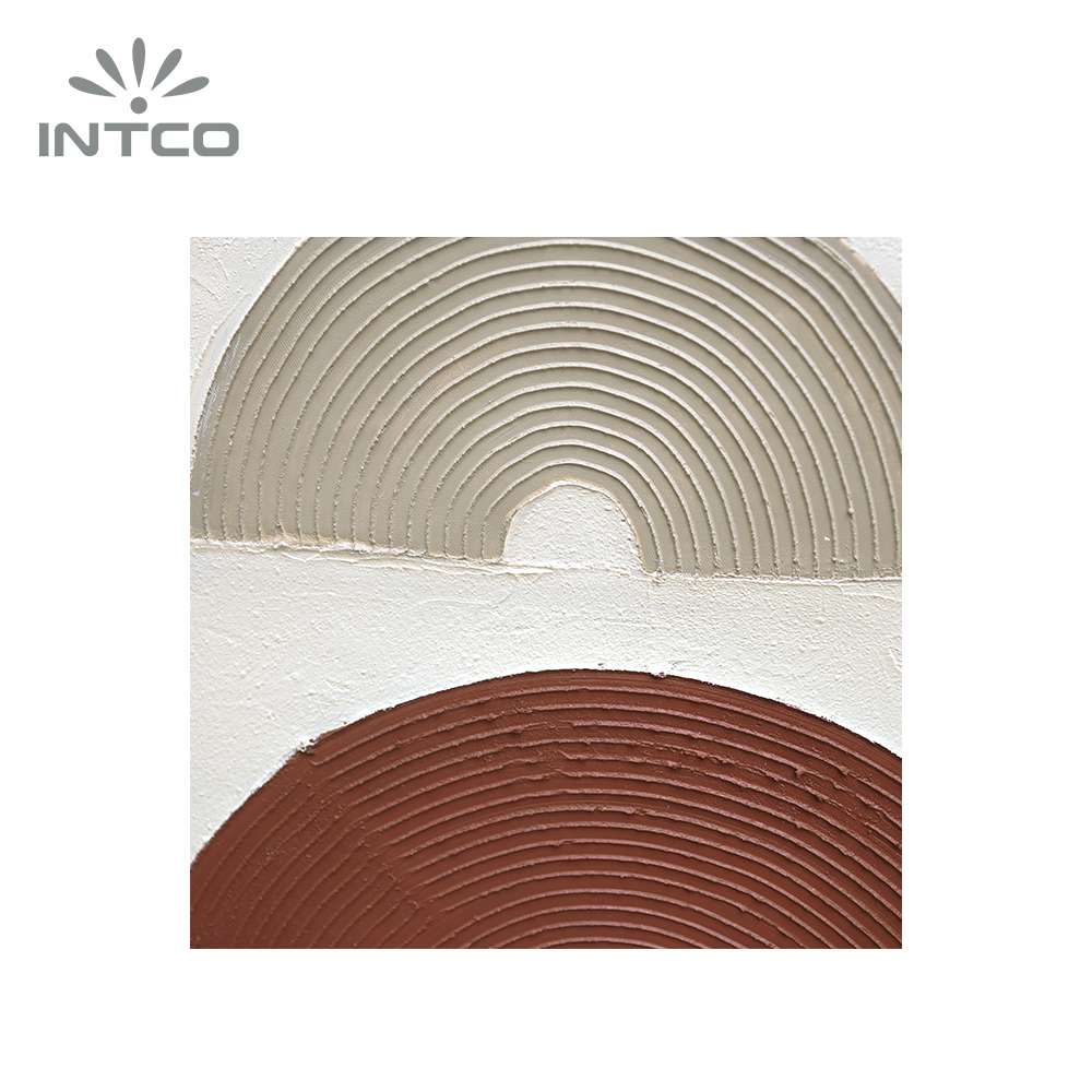 the neutral color details and 3D pattern of Intco abstract canvas wall art